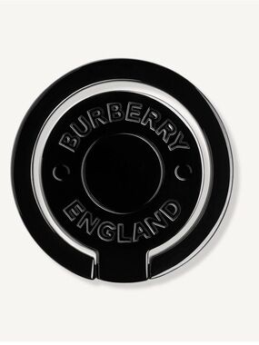 Burberry Black & Silver Circular Phone Ring Holder